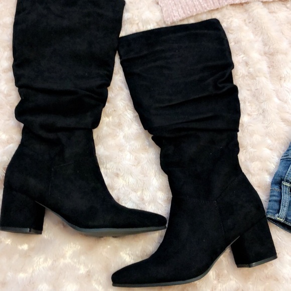 Women’s Black Suede Boots - Picture 3 of 5